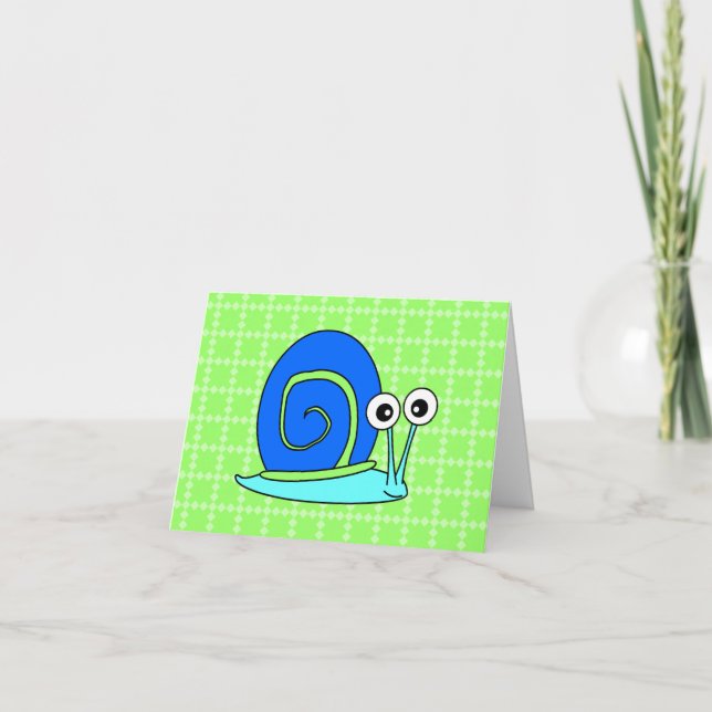 Feliz Caracol Obrigado Cartões (Frente)