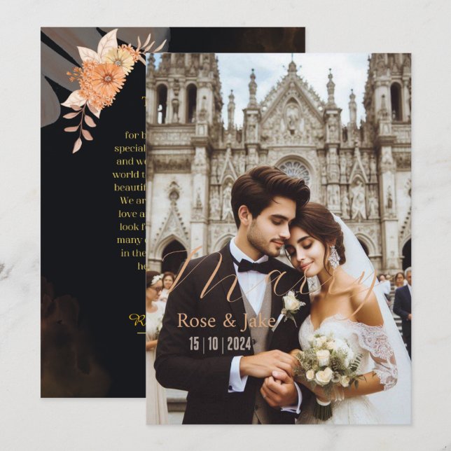 Feliz, carta de casamento (Frente/Verso)