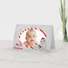 Feliz cartão com fotos de Natal