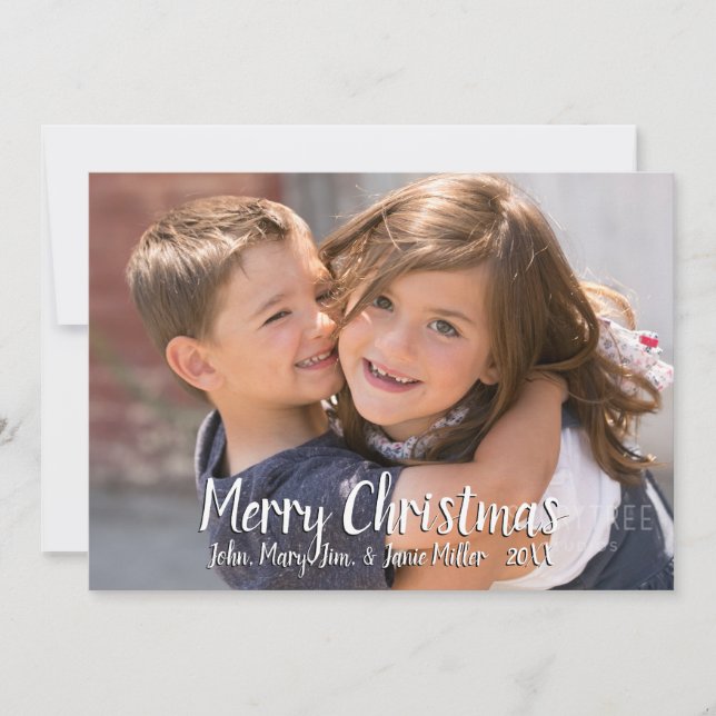 Feliz Cartão com fotos de Natal (Frente)