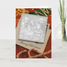 Feliz Cartão com fotos de Natal