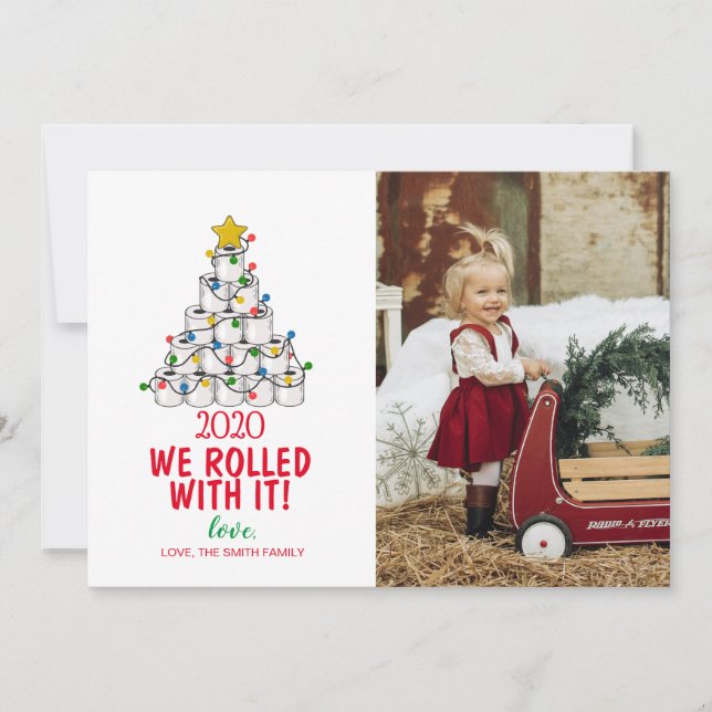 Feliz Cartão com fotos de Natal (Frente)