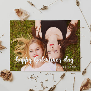 Feliz cartão com fotos do dia de Galentine