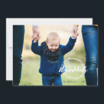 Feliz Cartão com fotos Feriado de Neve Hanukkah<br><div class="desc">Na moda e feliz Cartão com fotos de Férias Feliz de Hanukkah Snow Bubbles é perfeito para todos os seus amigos e família nesta temporada de férias. Personalize o texto com seu nome de família e o ano e troque a foto por uma foto de seus filhos, animais de estimação...</div>