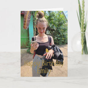 Feliz Cartão com fotos Personalizado de Aniversári