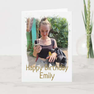 Feliz Cartão com fotos Personalizado de Aniversári