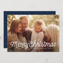 Feliz cartão com fotos simples de Natal