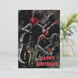 Feliz Cartão de Aniversário com Banda de Música Ja