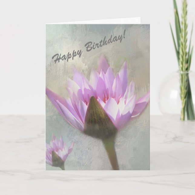 Feliz Cartão de Aniversário com flores adoráveis (Frente)
