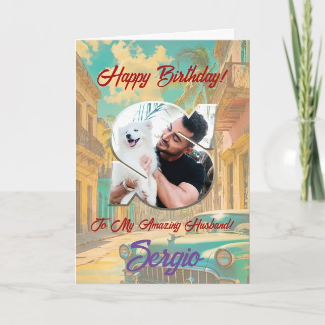 Feliz Cartão de Aniversário com Foto (Frente)