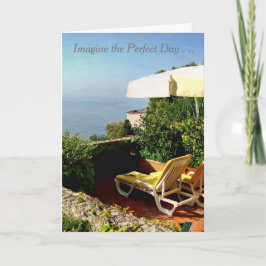 Feliz Cartão de Aniversário com vista cênica de ág