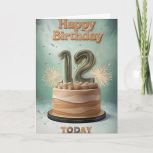 Feliz Cartão de Aniversário de 12