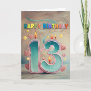 Feliz Cartão de Aniversário de 13