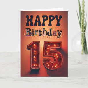 Feliz Cartão de Aniversário de 15