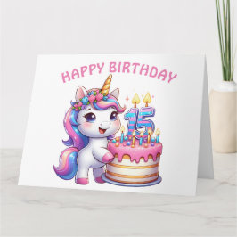 Feliz Cartão de Aniversário de 15