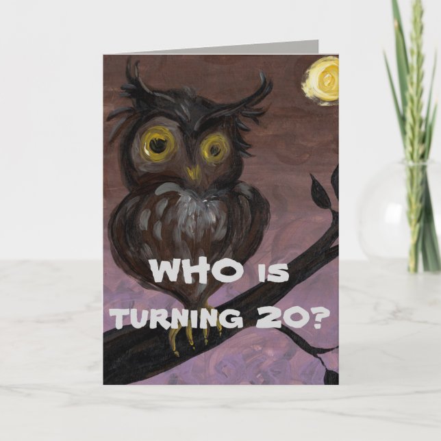 Feliz Cartão de Aniversário de 20 (Frente)