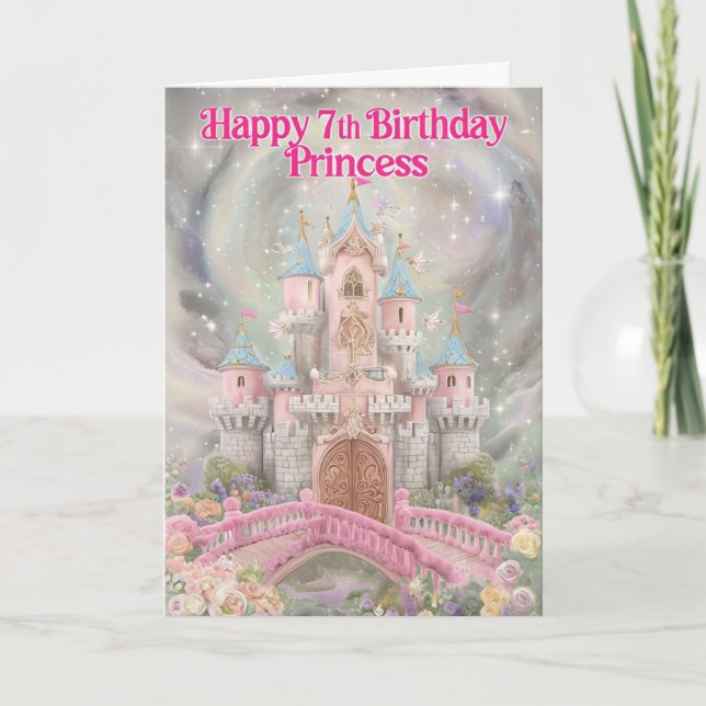 Feliz Cartão de Aniversário de 7 (Frente)