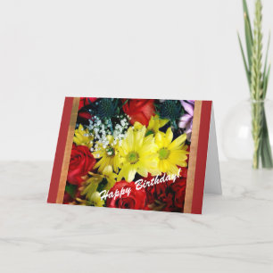 Feliz Cartão de Aniversário diga isso com flores