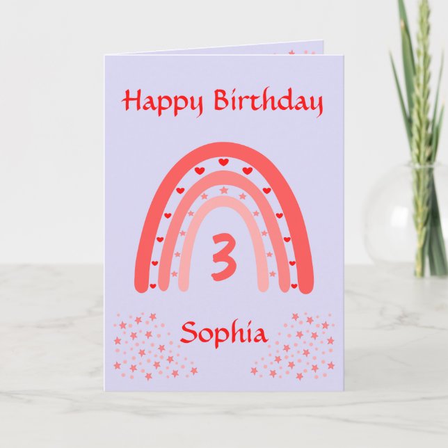 Feliz Cartão de Aniversário do Arco-Íris (Frente)