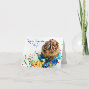 Feliz Cartão de Aniversário do Dia do Cupcake