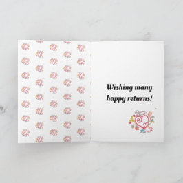 Feliz Cartão de Aniversário Dobrado