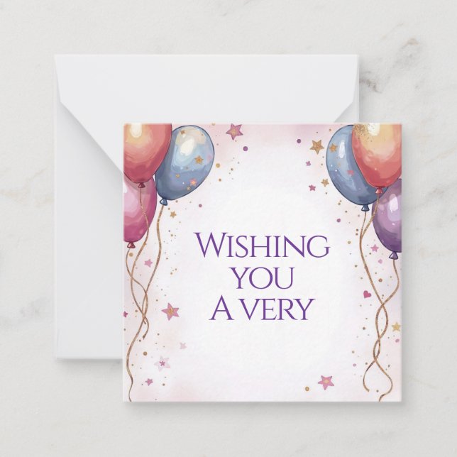 Feliz cartão de aniversário, fofo, maquiagem! Cart (Frente)