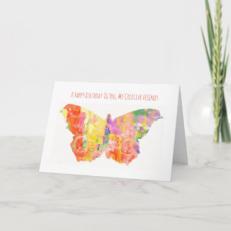 Feliz Cartão De Aniversário Para Amigo Criativo Ar