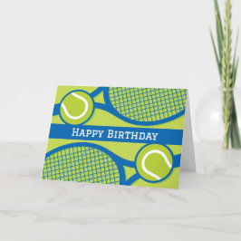 Feliz cartão de aniversário para tênis player ou t