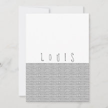 FELIZ | Cartão de anúncio de nascimento preto pont