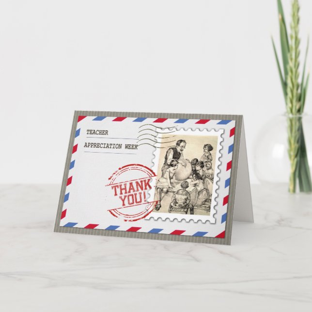 Feliz Cartão de Arte Vintage Semana de Apreciação  (Frente)