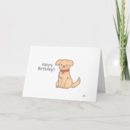 Feliz Cartão de Cachorro de Aniversário