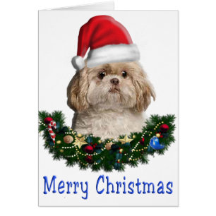 Feliz cartão de cachorro de Natal