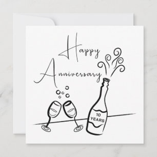 Feliz Cartão de Celebração de 10 Anos
