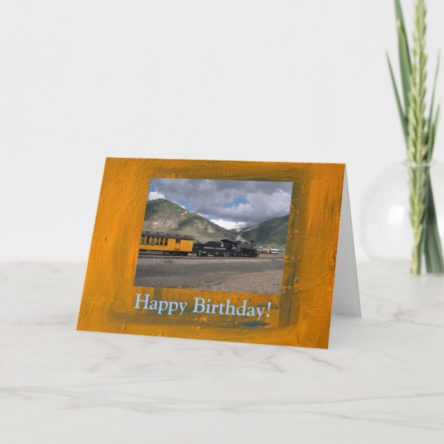 Feliz Cartão de Comboio de Aniversário (Frente)