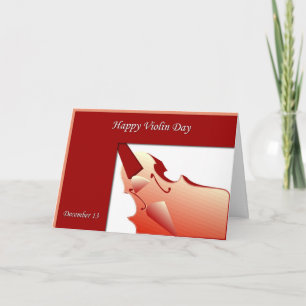 Feliz Cartão de Dia de Violino 13 de dezembro