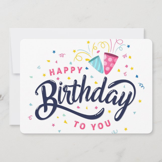 Feliz Cartão de Férias de Aniversário (Frente)