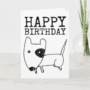 FELIZ CARTÃO DE GREETING DE CACHORRO DE PARTES DE