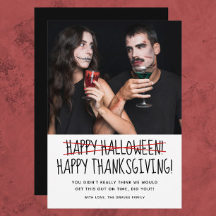 Feliz Cartão de Halloween Fotográfico