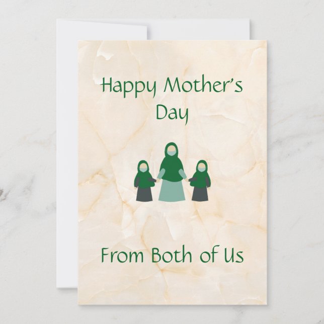 Feliz cartão de mãe gêmeo do Dia de as mães (Frente)