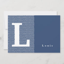 FELIZ | Cartão de nascimento azul pontilhado