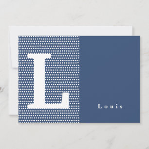 FELIZ   Cartão de nascimento azul pontilhado