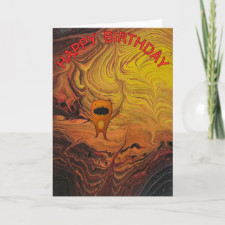 FELIZ CARTÃO DE NASCIMENTO DE MONSTRO DE ANIVERSÁR