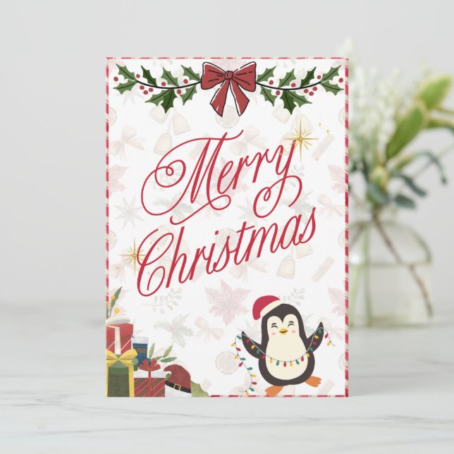 Feliz Cartão de Natal (Em pé/Frente)