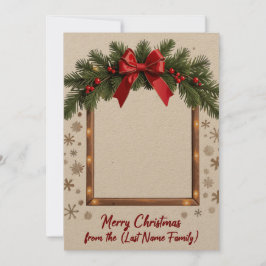 Feliz Cartão de Natal com Quadro Festivo de Garlan