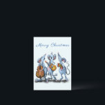 Feliz Cartão de Natal - Divertimento na Banda Musi<br><div class="desc">Feliz Natal - Banda Romântica Engraçada do Mouse - Desenho de Cartoon Animal Mouses Love Music - Choose / Add Your Unique Text / Color - Make Your Especial Gift - Reize, mova ou remova e adicione elementos / texto com a ferramenta de personalização! - Desenho e Design por MIGNED....</div>