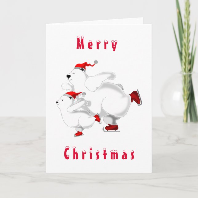 Feliz cartão de Natal do Bear de Natal (Frente)