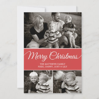 Feliz Cartão de Natal | Flat | Vermelho