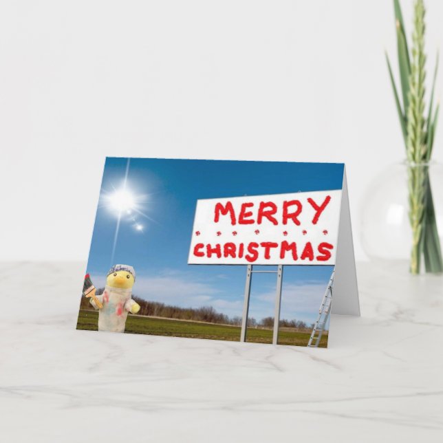 Feliz cartão de Natal para Grafite de Natal (Frente)