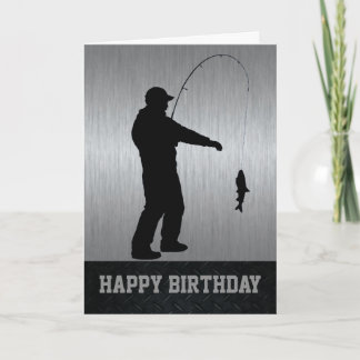 Feliz Cartão de Pesca de Aniversário
