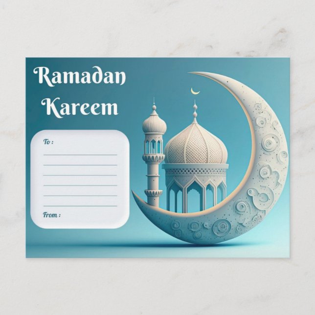 Feliz cartão de Ramadan Kareem - Download Digital (Frente)